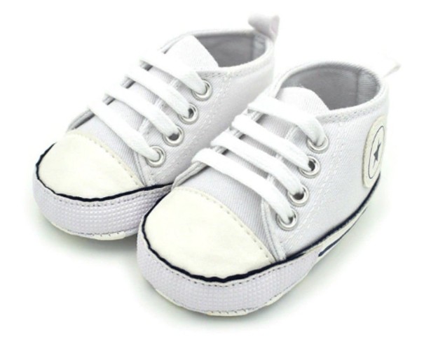 Moderne Kinder-Sneaker A2401 weiß 6-12 Monate