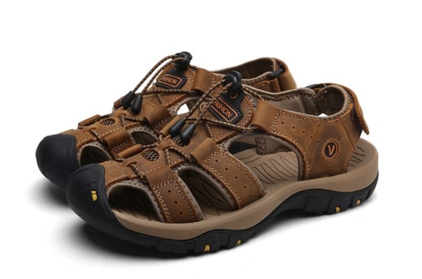 Moderne sandalen voor heren J2142 bruin 41