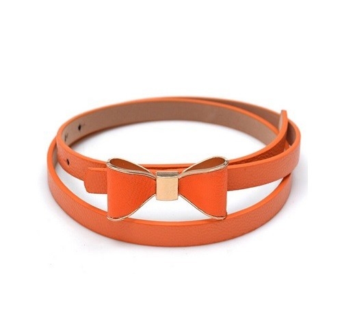 Moderner Damengürtel mit Schleife orange