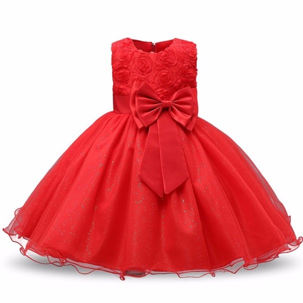 Modernes Mädchenkleid J2573 rot 9