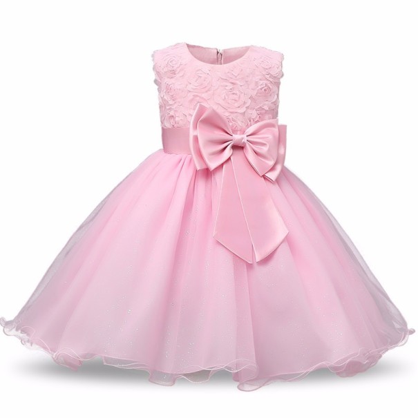 Modernes Mädchenkleid - Rosa 9-12 Monate