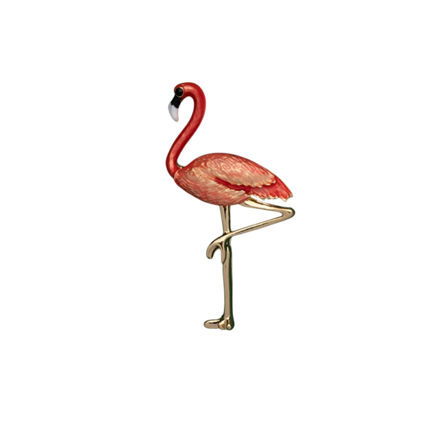 Modische Tierbroschen 2–5,5 cm Zinklegierung Farbvarianten Flamingo Schnecke Biene Ziege Pferd Originelles Accessoire 1