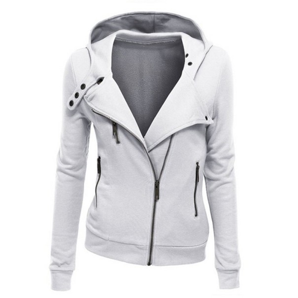 Modischer Hoodie für Damen – Weiß L