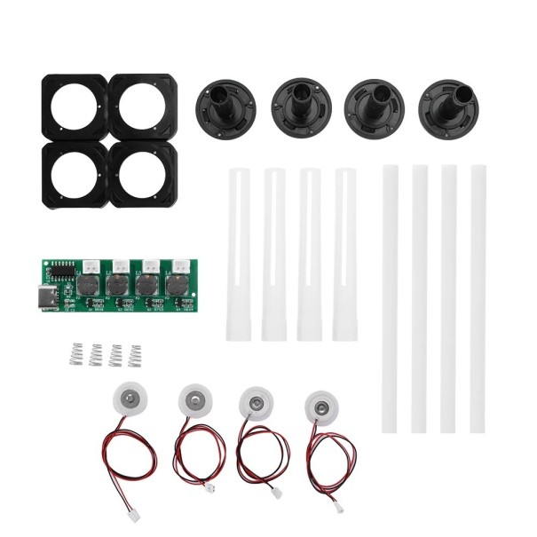 Modul nebulizator ultrasonor DC5V cu patru duze, placă de control, umidificator, set DIY 1 cu interfață TYPE-C, design compact 1