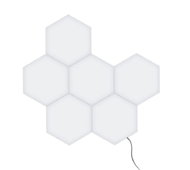 Modulär LED-vägglampa 6 st kall vit