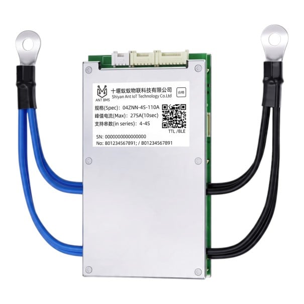 Módulo BMS de Balance JNFN S Bluetooth 4S Corriente Continua 110 A Para Li-ion LiFePO4 LTO y Na-ion Plateado Para Bicicletas Eléctricas y Patinetes 1