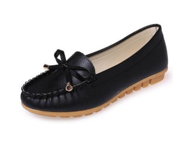 Mokasini da donna con fiocco nero 39