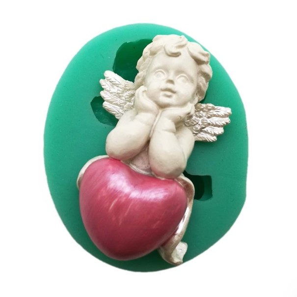 Molde de silicona con forma de ángel 3D 3