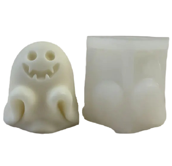 Molde de silicona para vela Forma pequeña en forma de espantapájaros Vela decorativa en forma de monstruo 6,3 x 6,1 cm 1