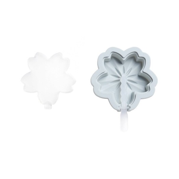 Molde para paletas con forma de flor gris