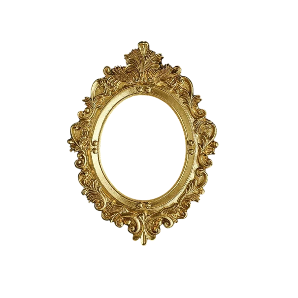 Moldura fotográfica ovalada retro dourada 12 x 8,7 cm decoração de resina para unhas e joias ornamento doméstico acessório fotográfico para fundo de fotografia 1