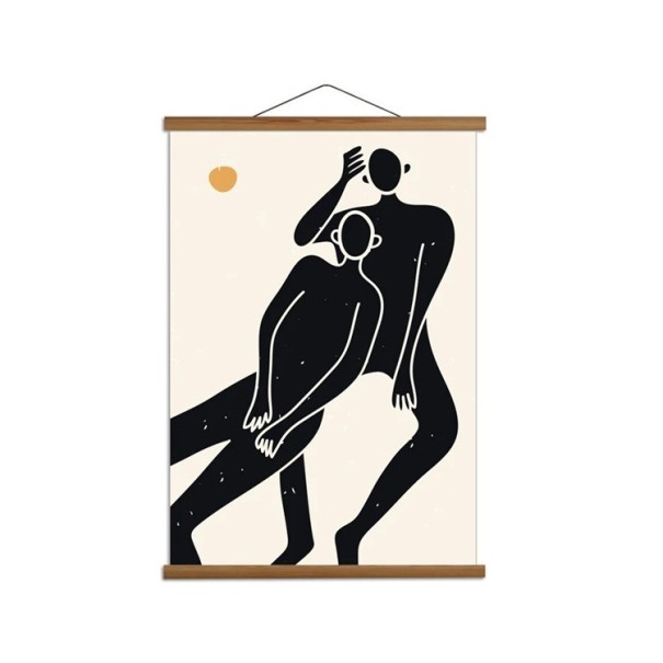 Moldura magnética de madeira de teca e pinho de 40 cm para imagem, cartaz, tela, moldura de foto, suporte artístico de parede, decoração de interiores 1