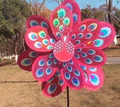 Molino de viento - Pavo real J2771 rojo