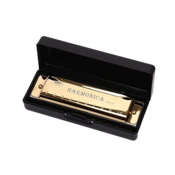 Mondharmonica goud