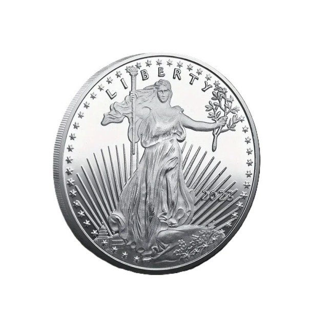 Moneda conmemorativa de plata Estatua de la Libertad 4 cm relieve detallado nuevo estilo clásico postmoderno moneda decorativa de colección 1