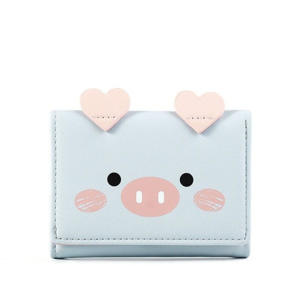 Monedero infantil con hucha azul claro