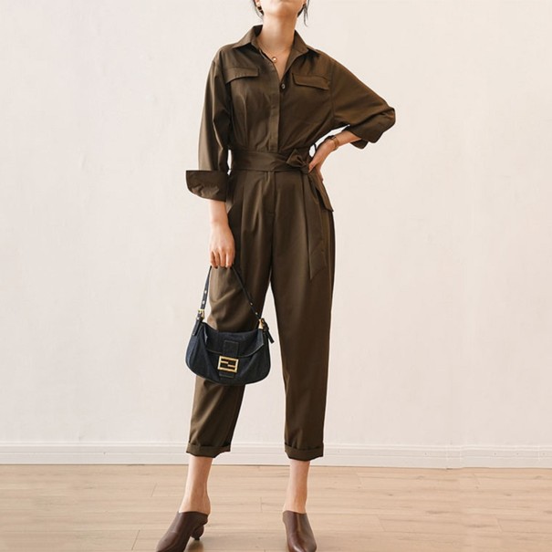 Mono camisero de mujer, color marrón S