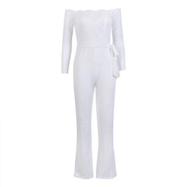 Mono de mujer con encaje A1957 blanco XS