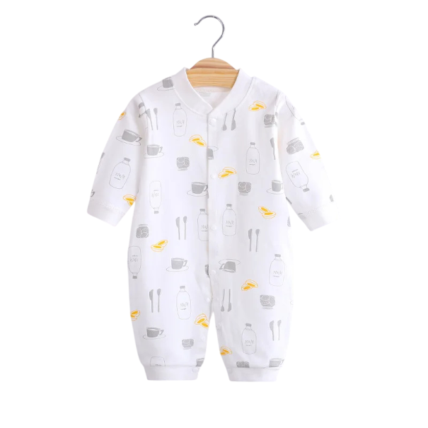 Mono para bebés recién nacidos 2023 Body de algodón de manga larga Monos blancos con patrones Escote en V Cierre a presión Ropa para bebés 9-12 meses Mono para bebés recién nacidos 2023 Body de algodón de manga larga Monos blancos con patrones Escote en V Cierre a presión Ropa para bebés 9-12 meses