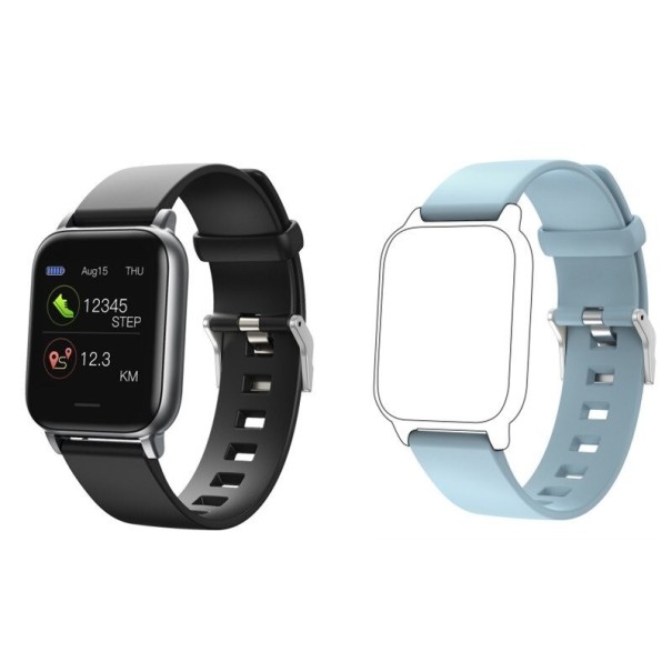 Montre intelligente avec bracelet de rechange J222 bleu clair