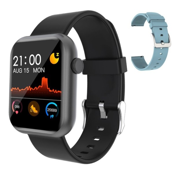 Montre intelligente avec bracelet interchangeable J217 bleu clair