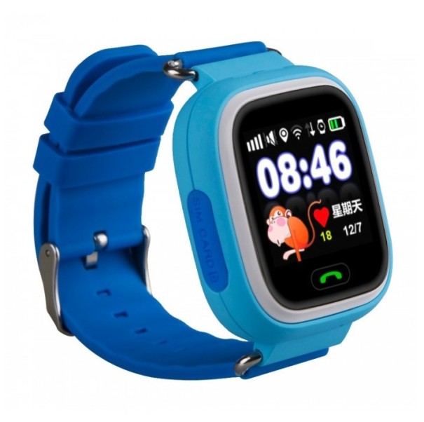 Montre intelligente Q90 avec localisateur GPS J2544 bleu