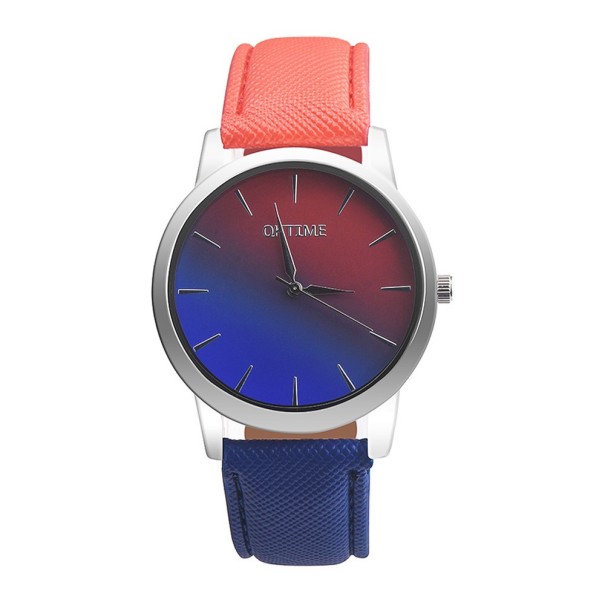 Montres arc-en-ciel pour femmes J1696 rouge