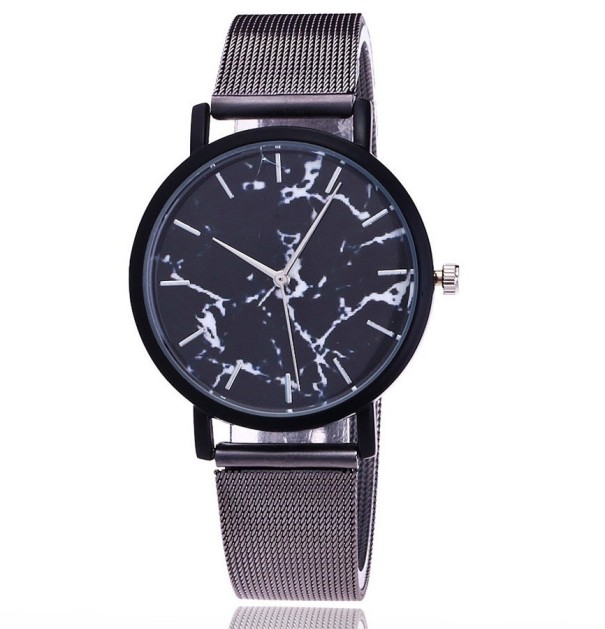 Montres de luxe pour femmes avec cadran en marbre J2558 noir