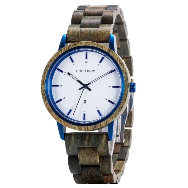 Montres en bois pour femmes marron foncé