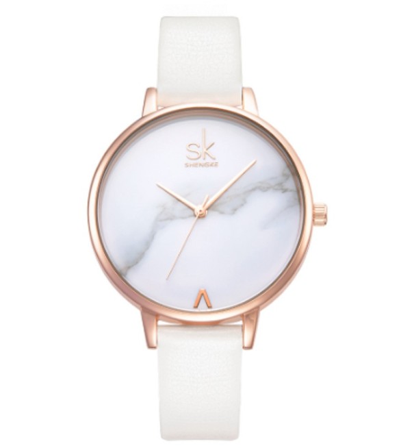 Montres en marbre pour femmes - Blanches 1