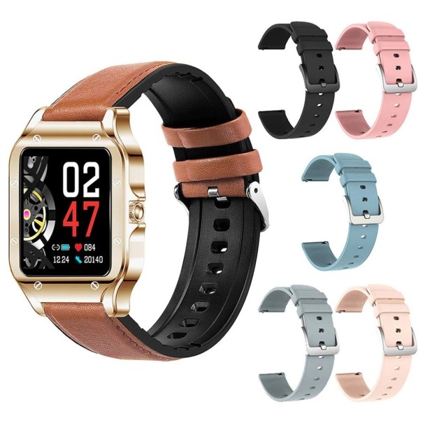 Montres intelligentes avec 5 bracelets interchangeables K1327 doré