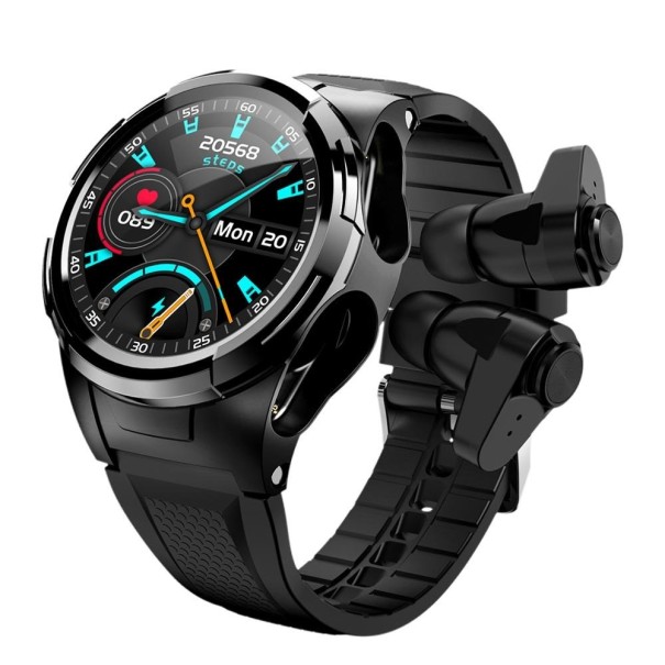 Montres intelligentes avec écouteurs K1368 noir