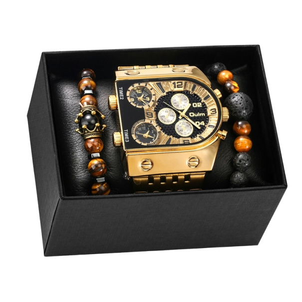 Montres pour hommes avec bracelets 3 pièces 3