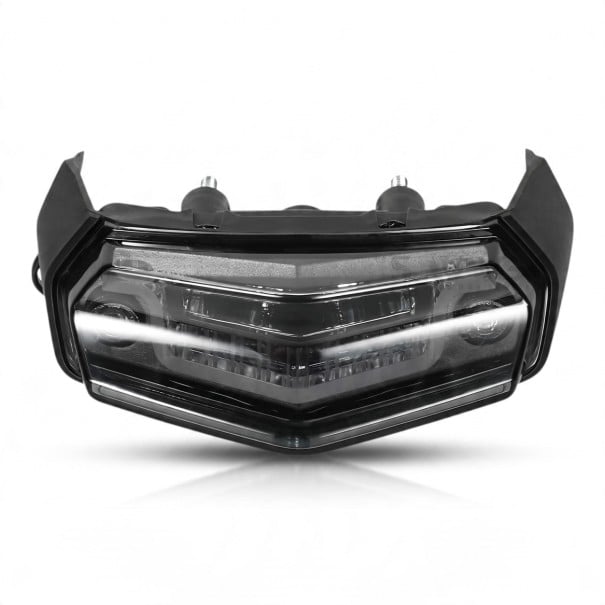 Moottoripyörän LED takavalo Yamaha Tenere 700 XTZ700 Jarruvalo integroituilla vilkkuilla 152 x 52 mm 12 V Savulasi 1