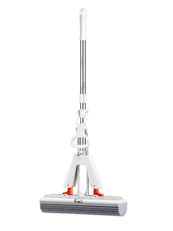 Mop à essorer pour le nettoyage et deux têtes 1