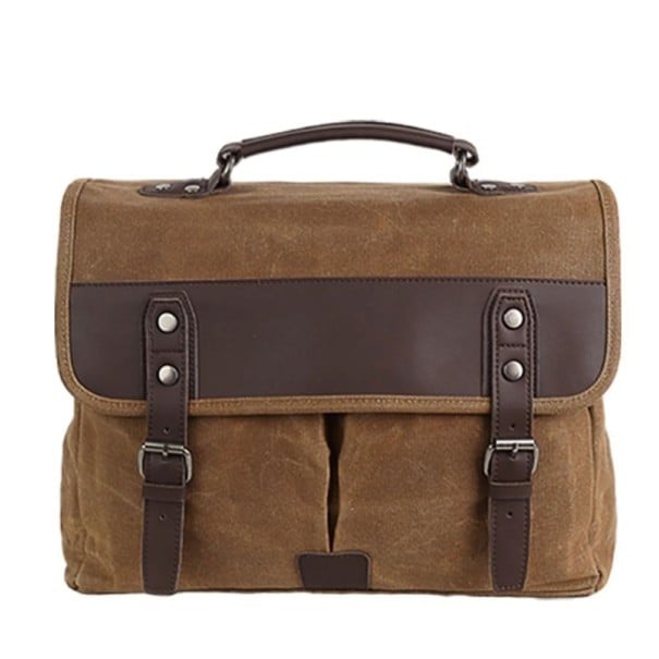 Motocyklová boční podsedlová brašna retro vodotěsná velkokapacitní 35 × 27,5 × 12 cm univerzální cestovní taška pro motorku hnědá