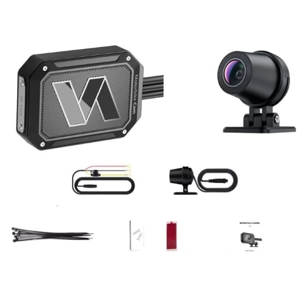 Motocyklová kamera M1 Vodotěsný skrytý videorekordér DVR HD 2560 x 1440 IP66 Noční vidění Černá Záznamník jízdy na motorku i do auta 1