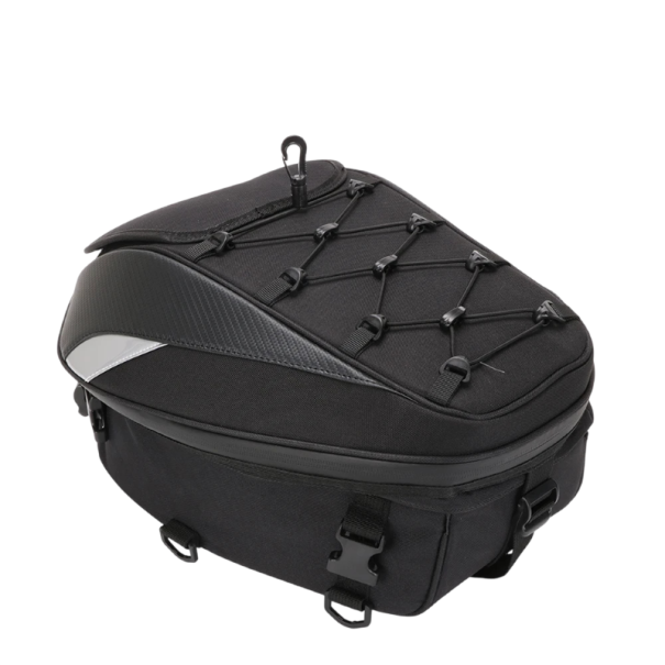 Motocyklová taška na zadní sedadlo vodotěsný multifunkční batoh 30 × 17 × 43 cm rozšiřitelný 30 × 30 × 43 cm černá pro jízdu 1