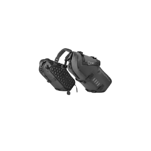 Motocyklové boční brašny 46 x 17 x 24 cm Rhinowalk vodotěsné 28L velká kapacita polyester černé univerzální brašny na sedlo pro motocykl 1