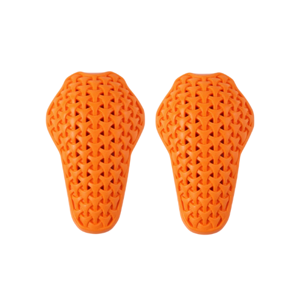 Motocyklové chrániče kolen ochranné vložky 13,5 × 22,5 cm prodyšná konstrukce pro motokros jízdu na motorce i cyklistiku oranžová