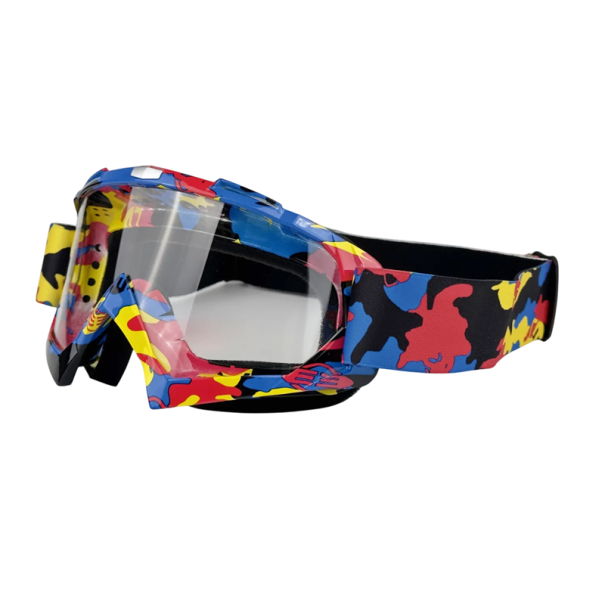 Motocyklové ochranné brýle s čirým sklem 18 x 11 cm Brýle na motorku proti větru Prachuvzdorné brýle pro jízdu i outdoor sport 3