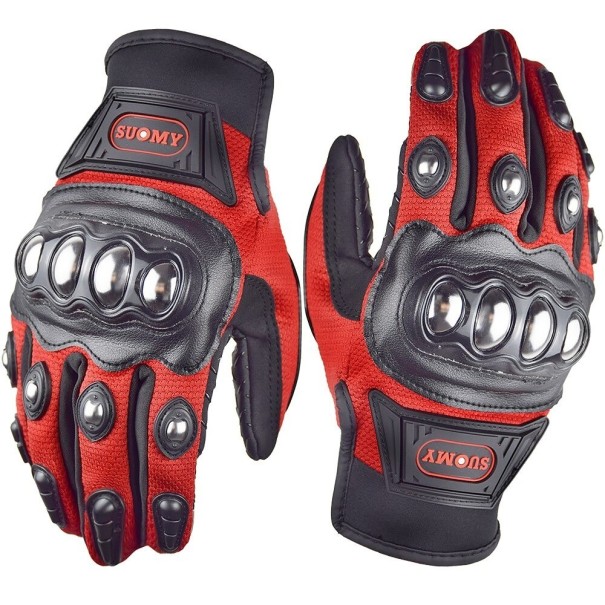 Motocyklové rukavice P3456 červená XL