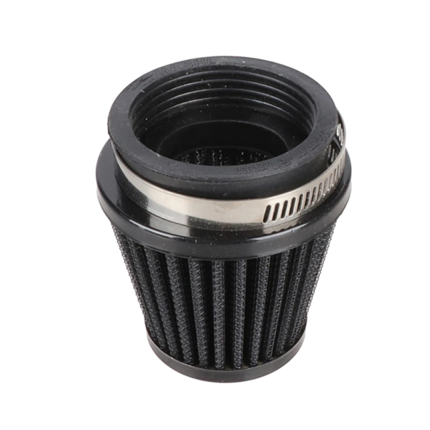 Motocyklový vzduchový filter 50 mm výška 8 cm Univerzálny športový filter na saciu trubku Moto diely pre tuning a údržbu motora čierna
