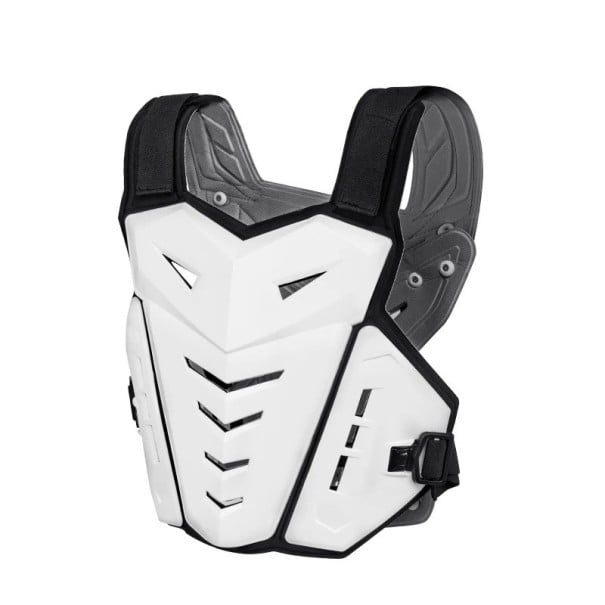 Motokrosová ochranná vesta pro dospělé Neprůstřelná bunda na motorku Chránič hrudníku na off-road jízdu Cyklovýbava Outdoor aktivity bílá