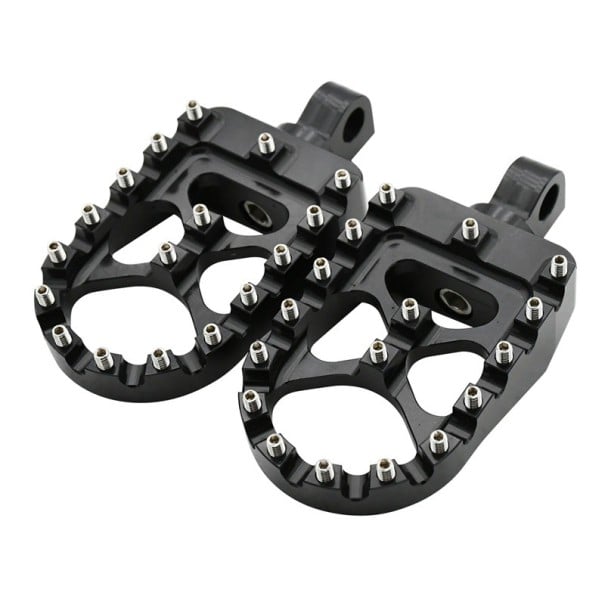 Motorcycle Footpegs 57 × 88 mm Rotatable 360° Mounting Hole 10 mm Single Colour Universal for Most Motorcycles black