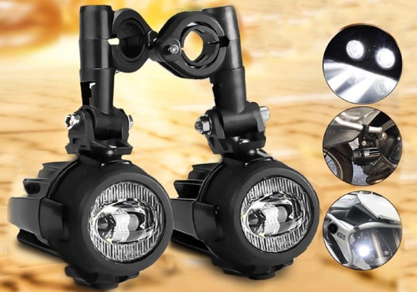 Motorcykel LED dimljus 2 st