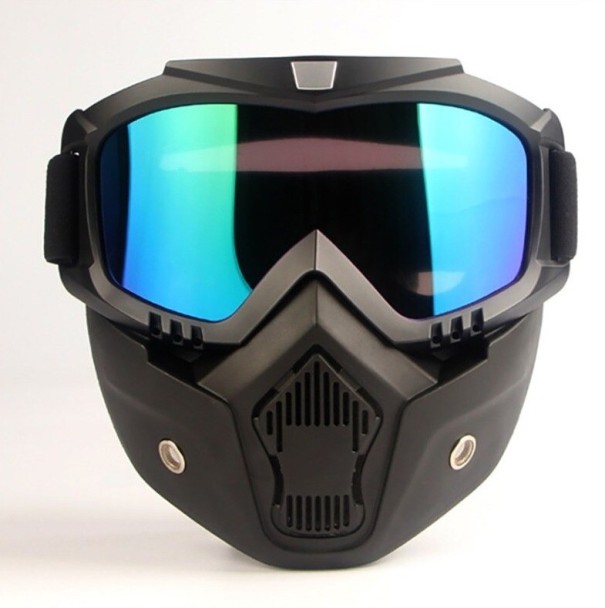 Motorcykelglasögon med mask 4