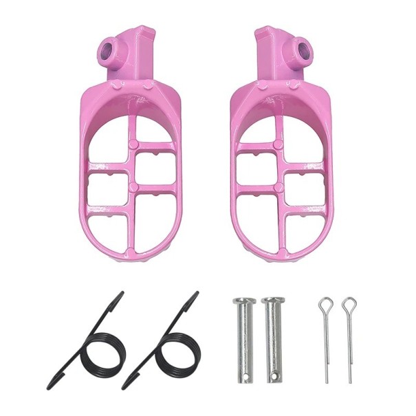 Motorcykelstiger 80 × 50 mm monteringshul 8 mm jern til Yamaha PW50 PW80 TW200 Honda XR50R CRF50 CRF70 CRF80 CRF100F rosa