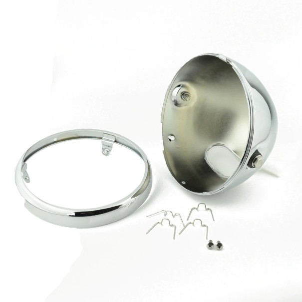 Motorfiets koplampkap A2371 zilver