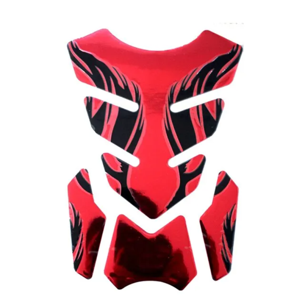 Motorfiets tanksticker 220 x 150 mm Beschermfolie tegen krassen 3D carbonlook Sportief design Moto-accessoire rood